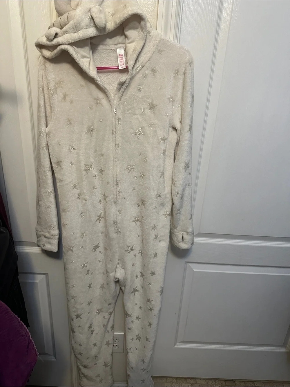 Justice Cream Star-Print Hooded One-Piece Footie